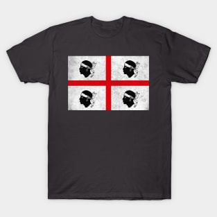 Sardinia Flag / Retro Look Faded Design T-Shirt